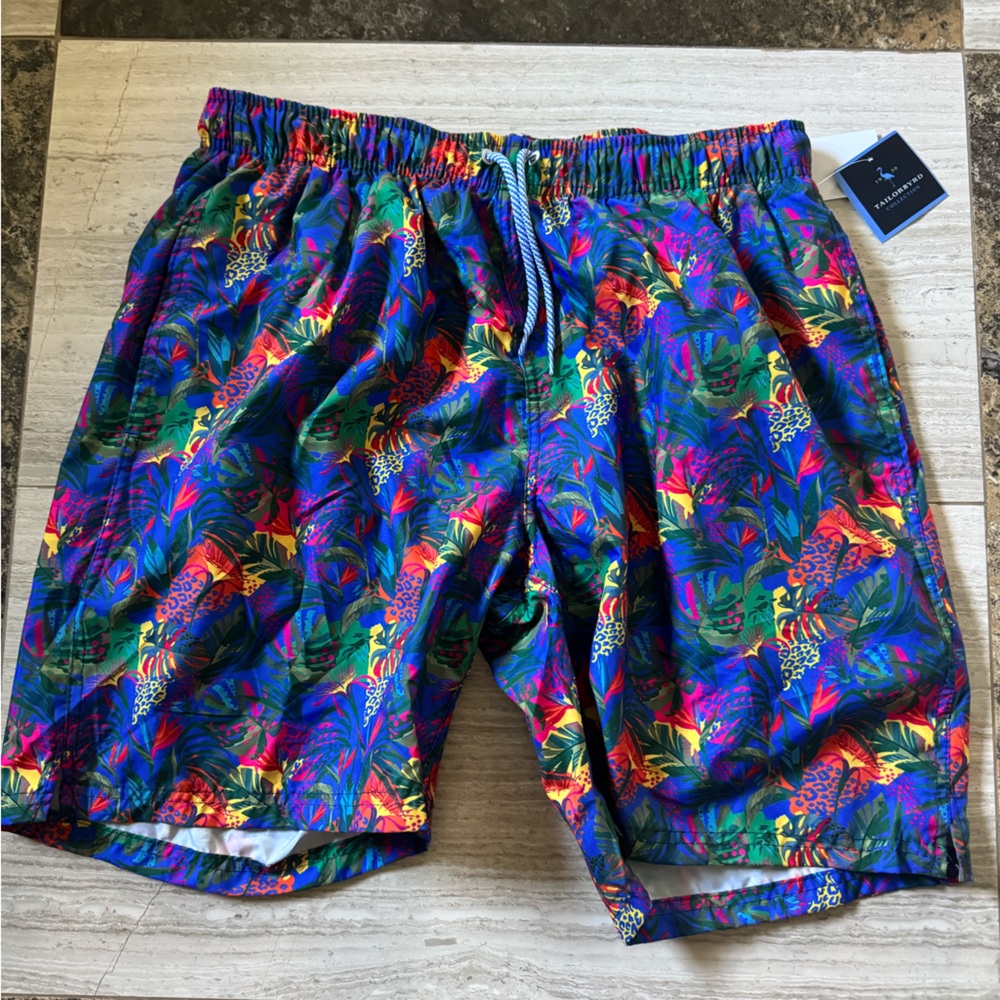 Tailorbyrd Tropical Swim Trunks Vibrant Swimwear